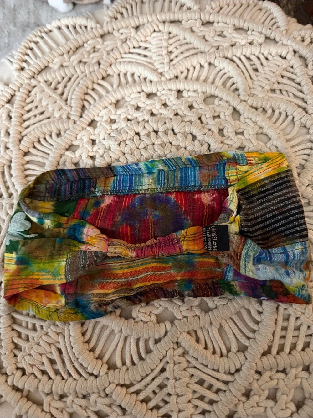 Boho Women Multicolor Tie-Dye Patchwork Headband